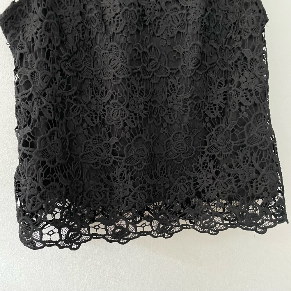 NANETTE LEPORE NWT Black Crochet Lace Sleeveless Top - Picture 7 of 13
